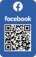 Facebook logo with Q R code