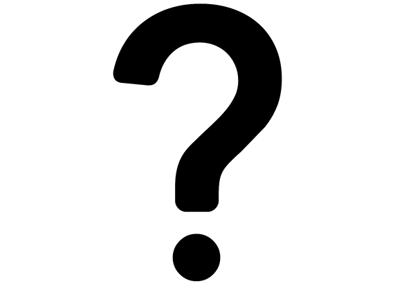 black question mark
