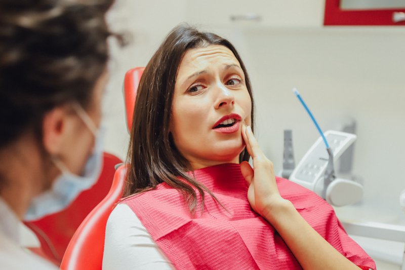 Woman getting root canal