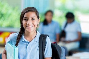 girl with back pack